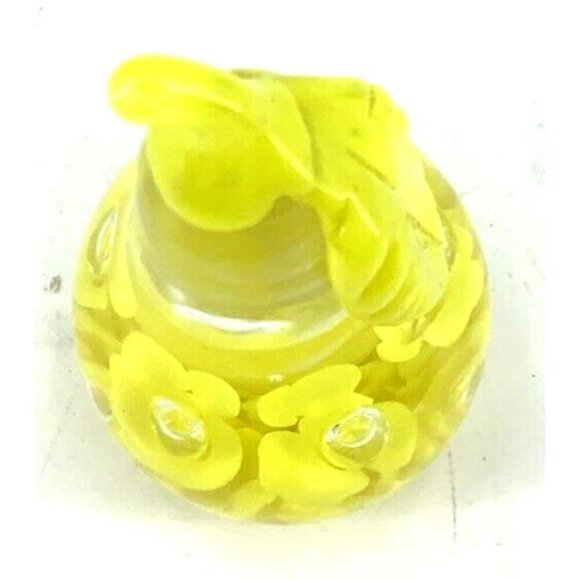 Maude & Bob St. Clair Paperweight Pear Yellow Flowers Bullicante Centers 4" 1984 - Picture 5 of 7